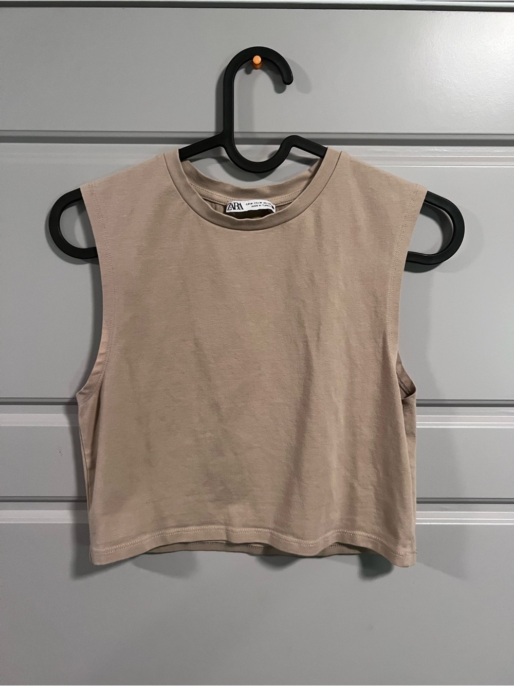 Beige Zara crop top